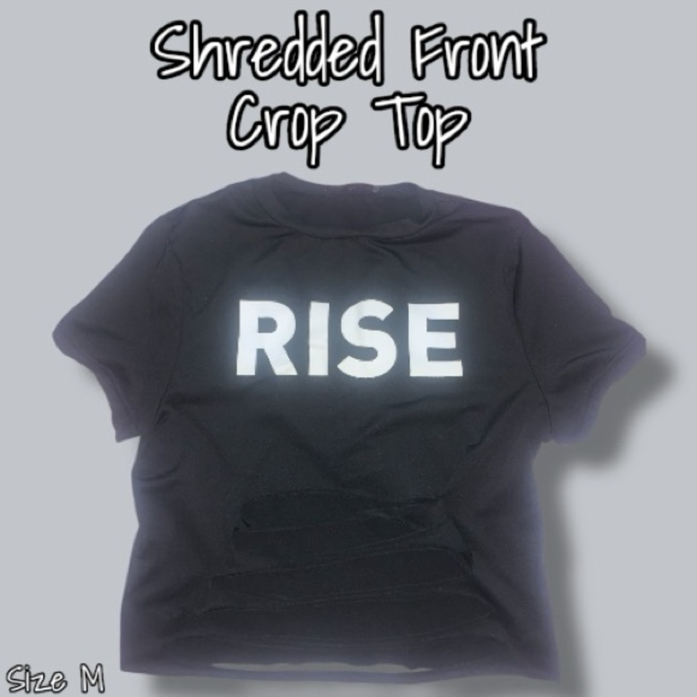 Shredded Front Crop Top